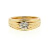 Antique European Gypsy 14K Gold Diamond Ring