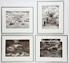 4 Malcolm G. Childers (20th c.) Framed Etchings