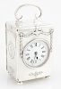 Antique English Silver Carriage Clock