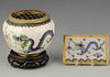 2 Chinese Cloisonne Items with Dragon Motifs