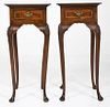Pair of Queen Anne Revival Fern or Side Tables