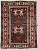 Antique Shirvan Rug: 3'6'' x 4'8'' (107 x 142 cm)