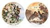 * Two Limoges Porcelain Game Plates Diameter 9 inches.
