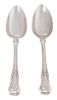 * Two George III Silver Serving Spoons, James Beebe, London, 1820, decorated with shell handle.