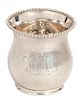 * An American Sterling Vase, Wilcox, Co., Meriden, CT, with beaded rim, monogrammed.