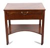 A George III Style Mahogany Drafting Table Height 29 x width 30 5/8 x depth 22 inches.