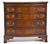English Serpentine Case of Drawers