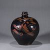 Cizhou Kiln Iron-rust Glaze Floral Jar