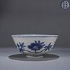 A blue and white flower porcelain bowl