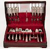 70 TROY OZS.,  64 PIECE STERLING SILVER FLATWARE SERVICE,  "WEDDING BELLS"  BY RODGERS
