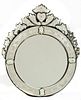 Venetian Style Floral Etched Mirror