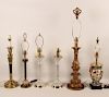 MISCELLANEOUS LOT OF 7 LAMPS