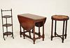 4 PIECE MISCELLANEOUS LOT OF ENGLISH CARVED OAK FURNITURE