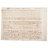 Ludwig van Beethoven Autograph Musical Manuscript