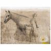 ROBERTO CORTÁZAR, La mujer del caballo, Firmado y fechado 2013 al reverso, Óleo y mixta sobre madera, 120 x 160 cm, Con certificado