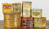 Sixteen advertising tins, 20th c., tallest - 8 1/4''. Provenance: Barbara Hood's Country Store