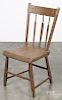 Pennsylvania painted plank seat chair, stamped A. Ginter - Lewisburg, seat - 16'' h.