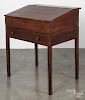 Pennsylvania pine work desk, 19th c., with a drawered and cubby hole interior