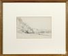 Thomas Addison Richards (American 1820-1900), pencil landscape, titled Cattawissa Susquehanna PA