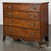 Pennsylvania Federal walnut chest of drawers, ca. 1805, probably Chester County, 38 3/4'' h.