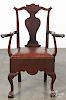 Pennsylvania Chippendale walnut necessary chair, late 18th c.
