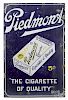 Piedmont Cigarette enameled porcelain advertising sign, 19th c., 46'' x 30''.