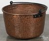 Pennsylvania copper apple butter kettle, 19th c., 16 1/2'' h., 25 1/2'' dia.