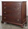 Pennsylvania walnut Chippendale chest of drawers, ca. 1800, with line inlay, 42 1/2'' h., 43'' w.