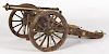 Napoleon brass cannon model, dated 1974, signed Antanas Gyrrelys, overall - 28'' l.