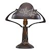HEINTZ Sterling-on-Bronze table lamp