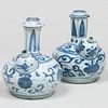 Two Chinese Blue and White Porcelain Kendi