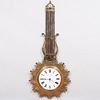 Louis XVI Style Gilt-Bronze, Brass and Bronze 'Sunburst' Double-Sided Wall Clock, Dial Signed J.B. LHoste Ã  Orthez