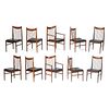 NIELS VODDER; SIBAST Ten dining chairs