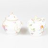 Meissen Porcelain Teapot and Cover and a Ludwigsburg Porcelain Teapot and Cover
