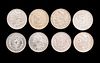8 Morgan Silver Dollars - 1882 - 1884