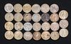 Collection of 27 Peace Silver Dollars