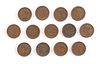 13 U.S. Large Cents - 1850 - 1856