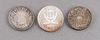 3 Foreign Silver Coins - Mexico, Equatorial Guinea