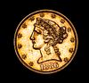 1886-S $5 Liberty Head Half Eagle Gold Coin