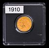 1910 $2.50 Quarter Eagle Gold Coin
