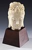 Ivory Head of Guanyin on Wooden Base