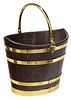 Mahogany and Brass Peat Bucket