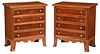 Pair Federal Style Inlaid Mahogany Miniature Chests