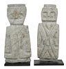 Two Latin American Stylized Carved Stone Figures