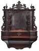 Italian Baroque Carved Walnut Hanging Cabinet