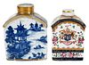 Two Chinese Export Porcelain Tea Caddies