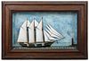 Nautical Diorama in Rustic Folk Art Frame