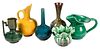 Six Linthorpe Aesthetic Movement Pottery Vessels