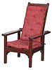 Child Size Arts and Crafts Mahogany Morris Chair