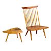 GEORGE NAKASHIMA Lounge chair and side table